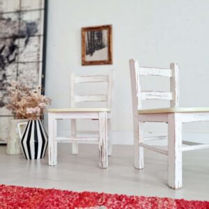 Chaises bistrot enfant blanches