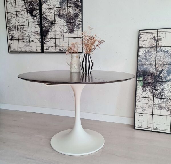 Table extensible pied tulipe