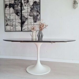 Table extensible pied tulipe