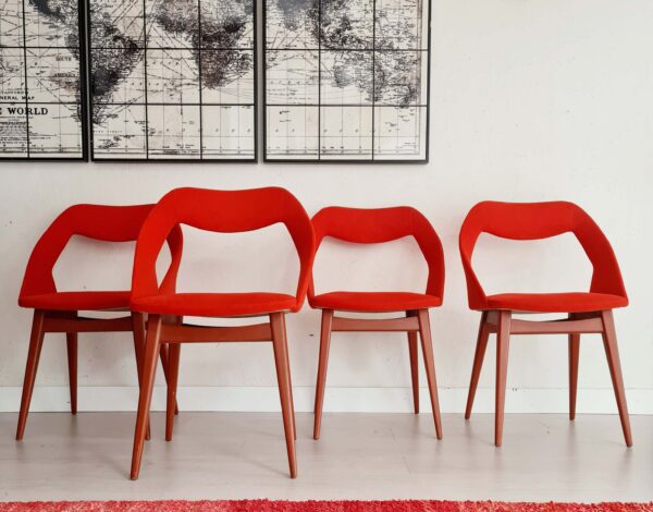 Chaises design Louis Paolozzi rouge