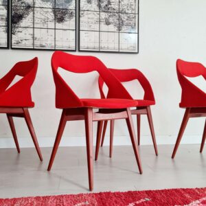 Chaises design Louis Paolozzi rouge