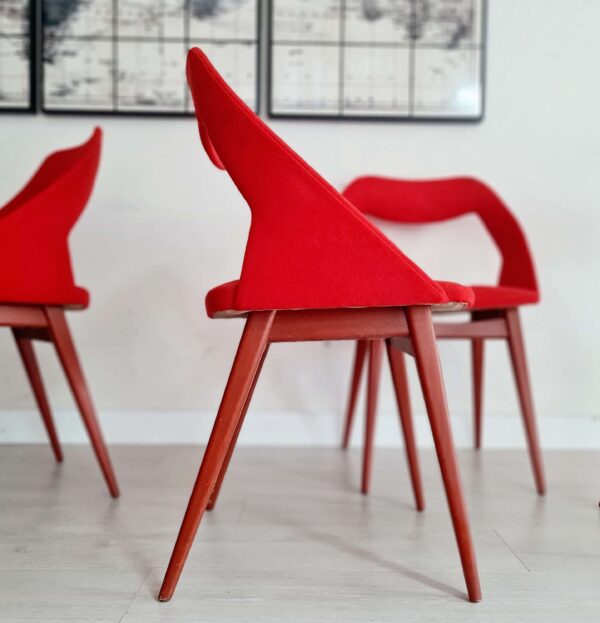 Chaises design Louis Paolozzi rouge