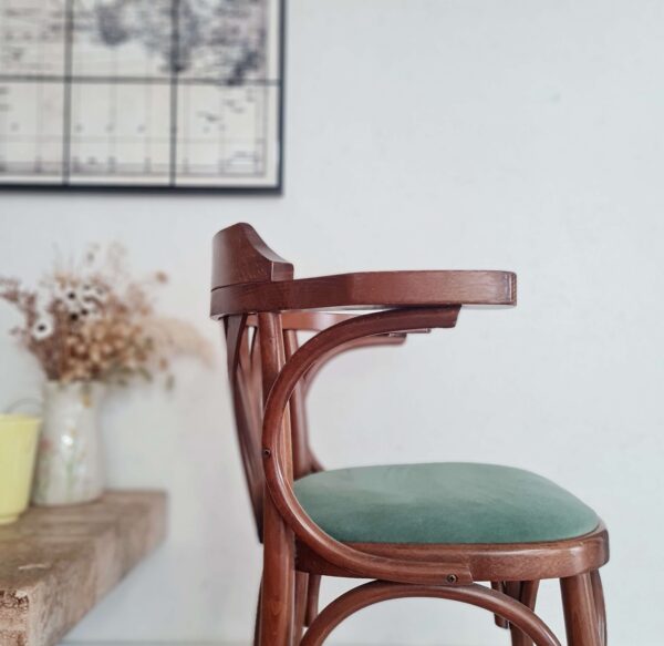 Fauteuil ancien bois courbé