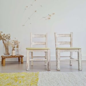 Chaises bistrot enfant blanches