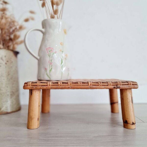 Tabouret - sellette bambou - porte plante bambou