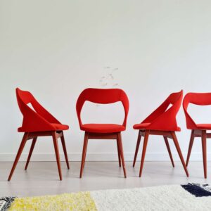 Chaises Louis Paolozzi rouge