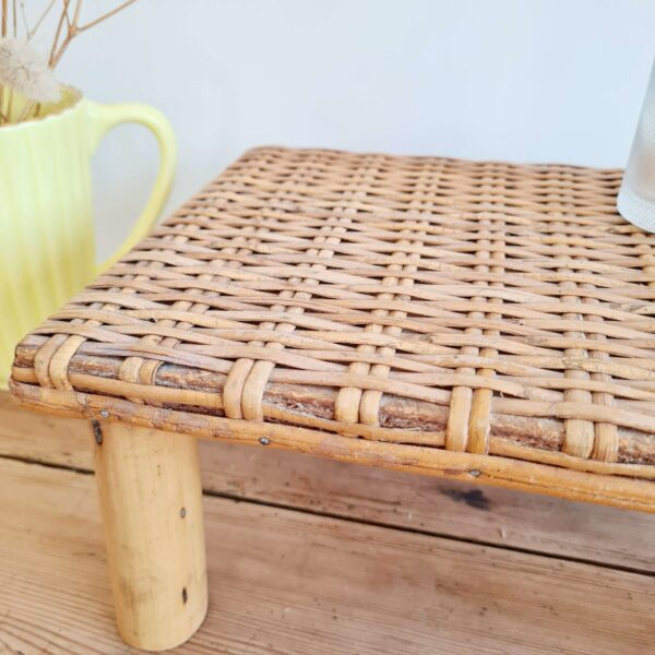 Tabouret ancien - sellette bambou