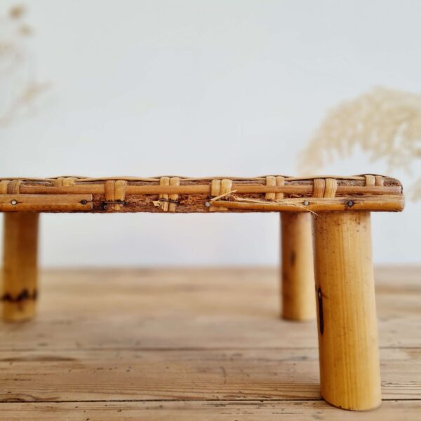 Tabouret ancien - sellette bambou