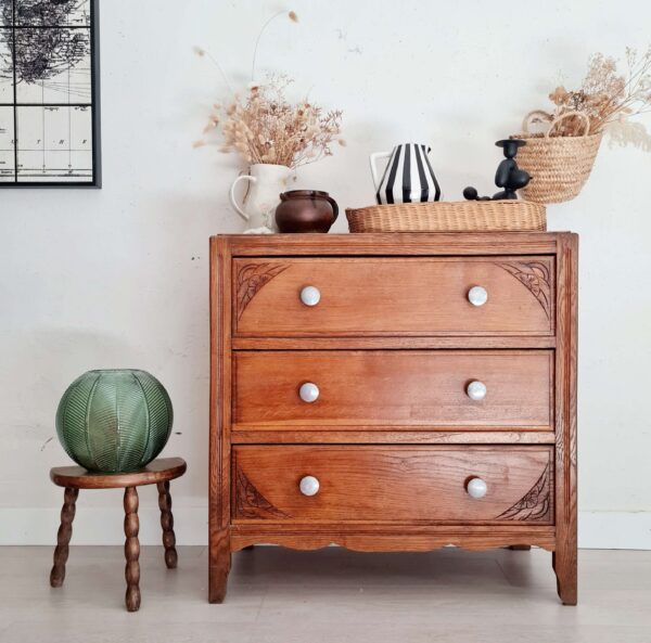 Commode Art Déco en bois ancienne