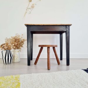 Table de ferme basse plateau brut