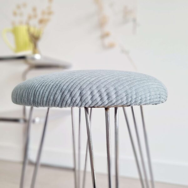 Tabouret vintage Eiffel velours