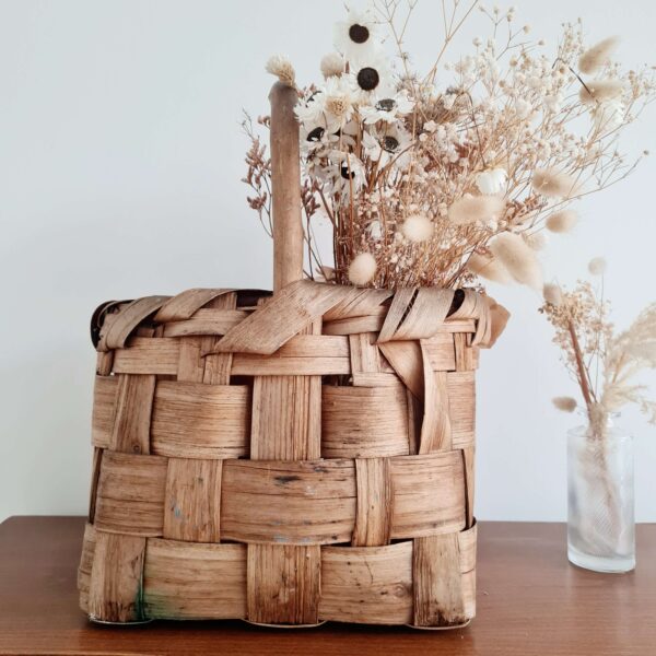 Panier ancien bois