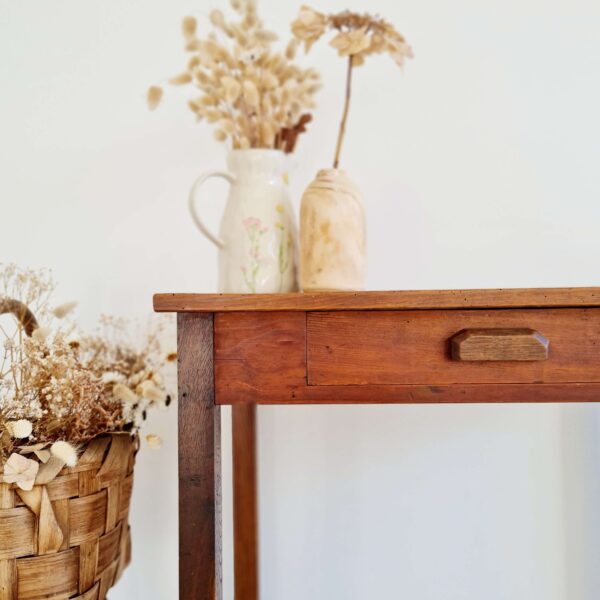 Table de bois ancienne - tiroir