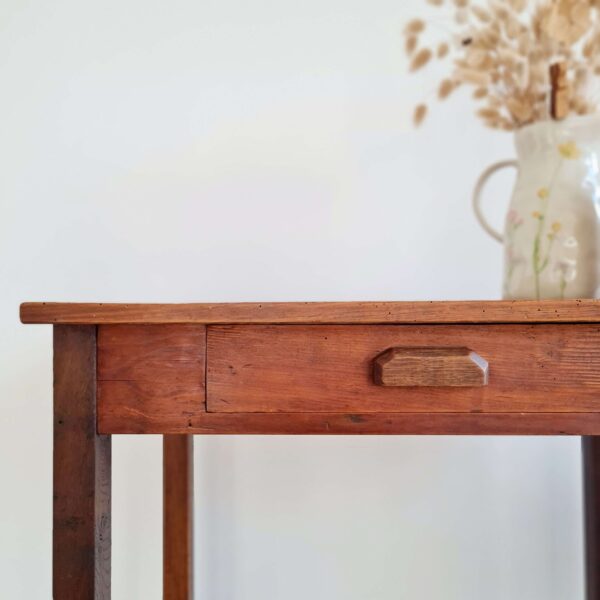 Table en bois ancienne - tiroir