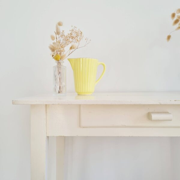 Table de ferme ancienne blanche